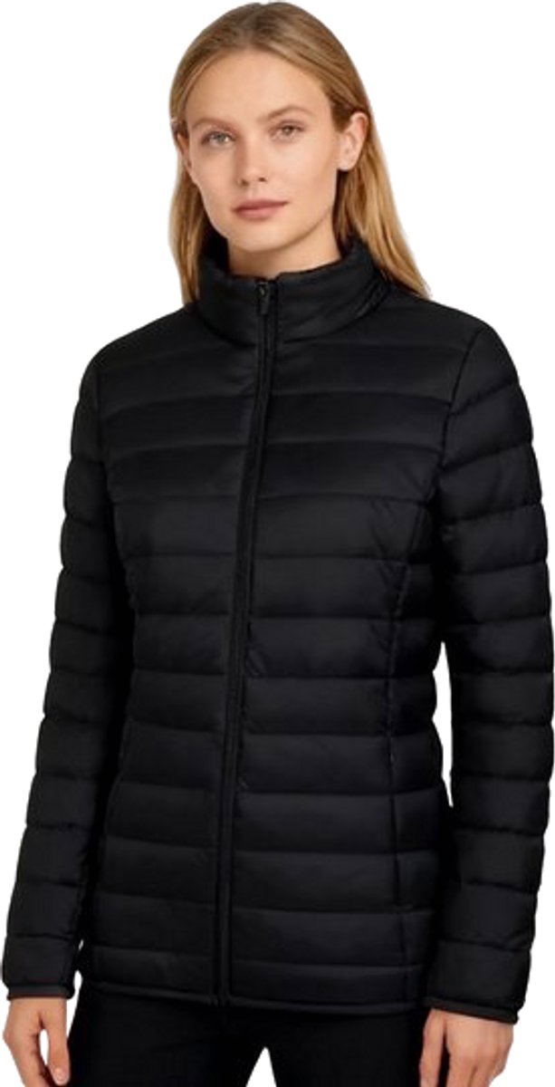 Getailleerde Puffer Jas - Dames - Dik - Zwart
