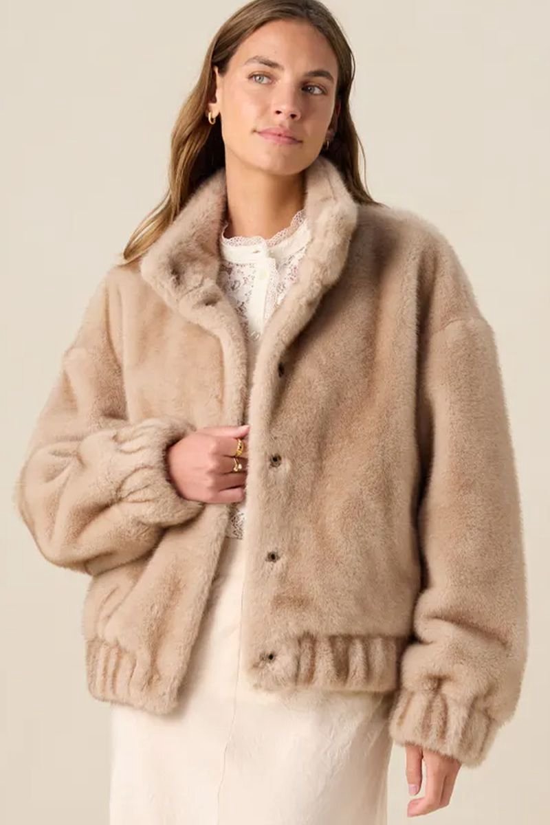 Sissy-Boy - Lichtbruine faux fur jas