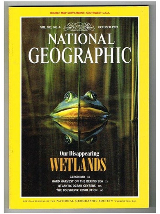 NATIONAL GEOGRAPHIC OKTOBER 1992 EDITIE ENGELS TIJDSCHRIFT MAP INCLUDED SOUTHWEST U.S.A