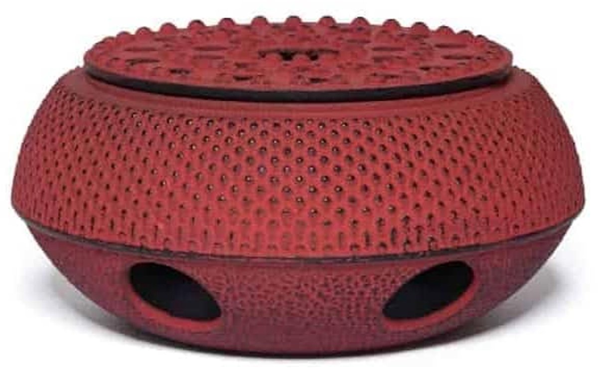 Gietijzeren Theestoofje Arare - Wijnrood, D 14 cm