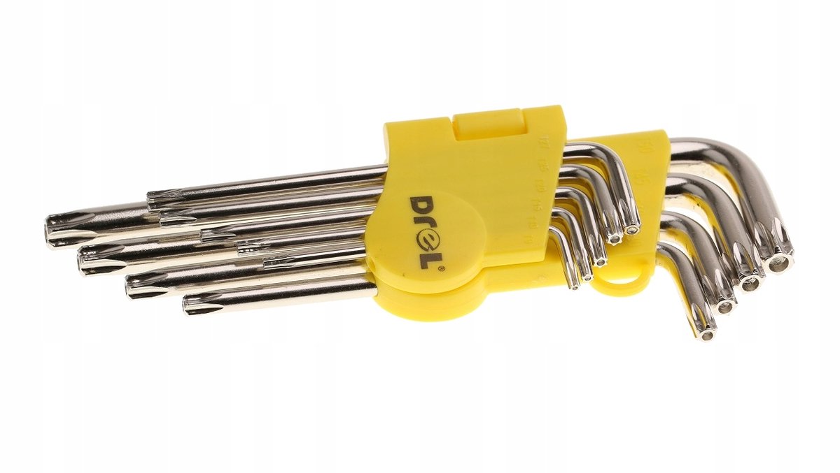 Verlengde Torx Sleutelset met Gat, 9 Delig (T10-T50)