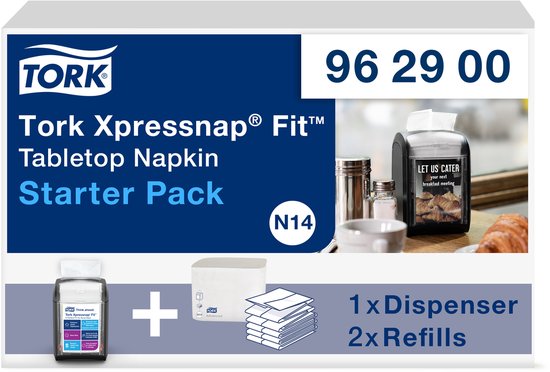 Tork Xpressnap 962900 Fit Tabletop Napkin N14 Servet dispenser Starter Pack (962900) van Tork — afbeelding 2