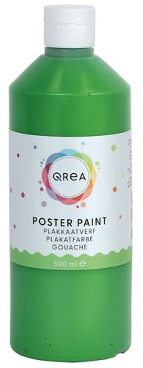 Plakkaatverf qrea middengroen 500ml | 6 stuks
