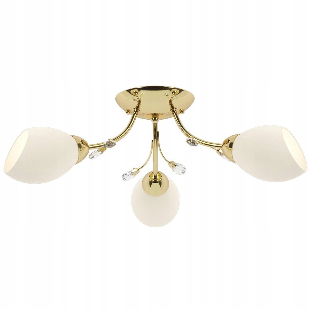 Glamour Plafondlamp FEIRA-3 Goud Wit 3xE27