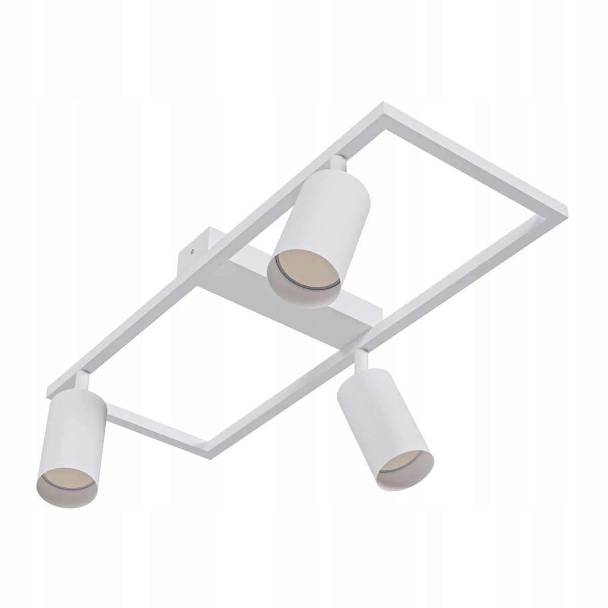 Moderne plafondlamp 3x GU10 spot verstelbaar aluminium wit
