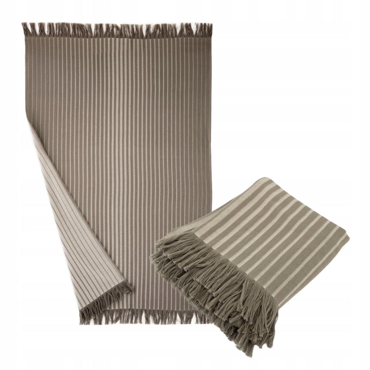 Zwoltex Borga Fouta Strandlaken Beige 100x160cm - Egyptisch Katoen
