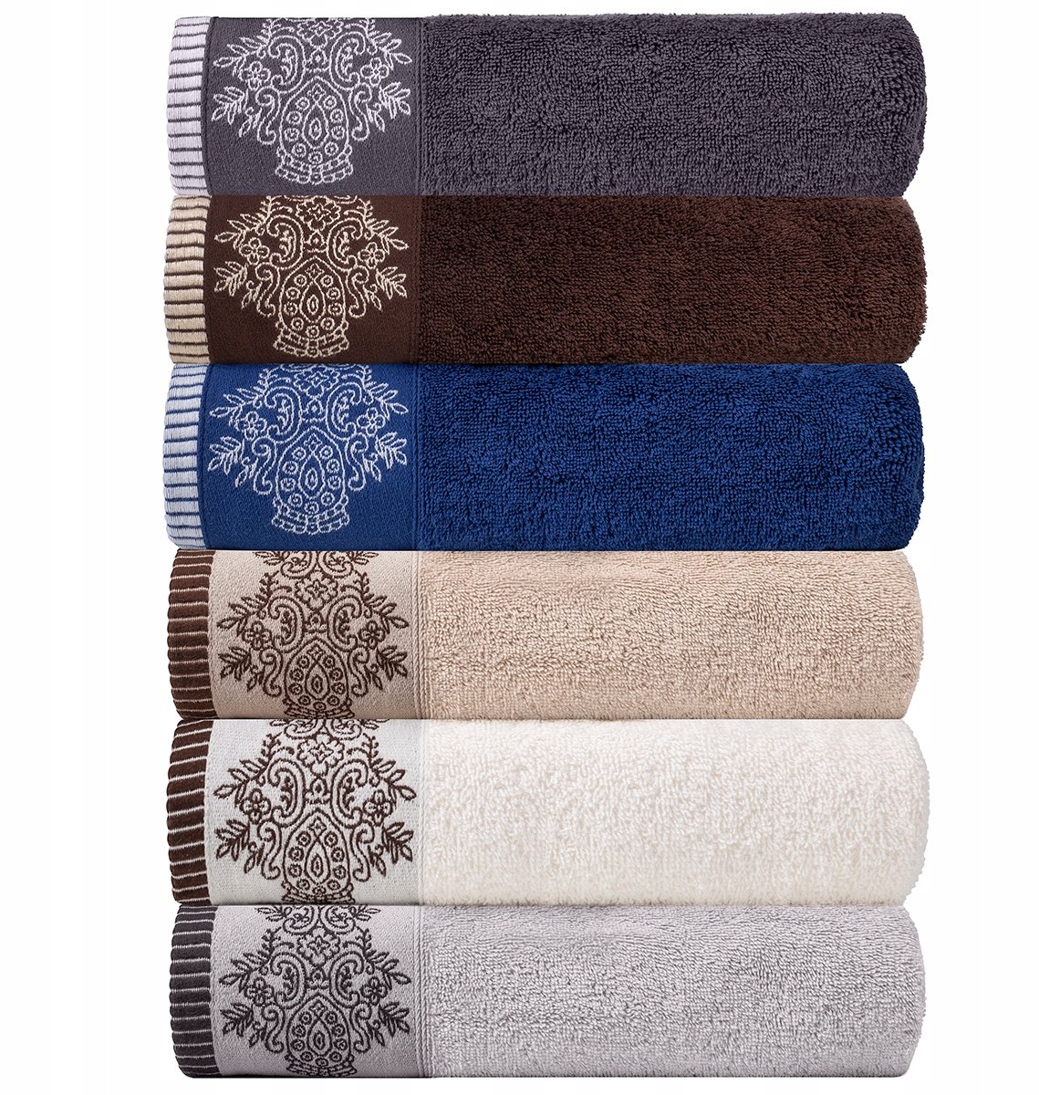 Luxe Katoenen Badhanddoek GRACJA 70x140 cm - 550 GSM Donkergrijs