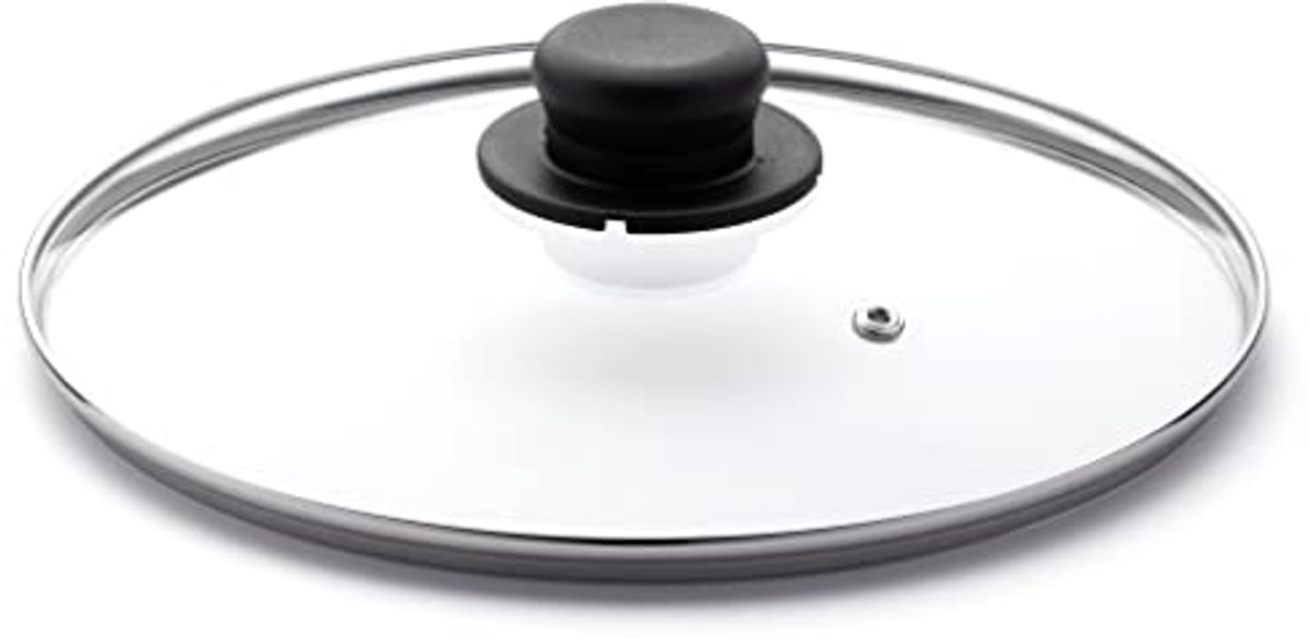 Glazen Deksel met Knop voor Pannen - Diameter 28 cm