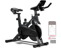 Trendique - Hometrainer - Hometrainer fiets - fiets - fitness - training - maximaal 135 kilo - zwart - verstelbare weerstandsknop