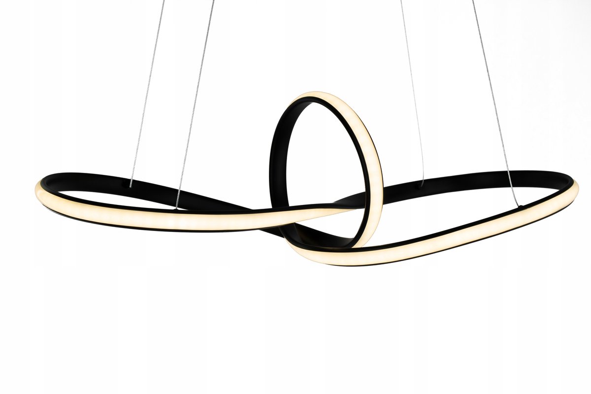Moderne LED Plafondlamp Zwart 62cm - Stijlvolle Hanglamp