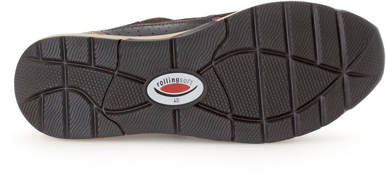Zool van de sneaker met een grof profiel en het "rollingssoft" logo.