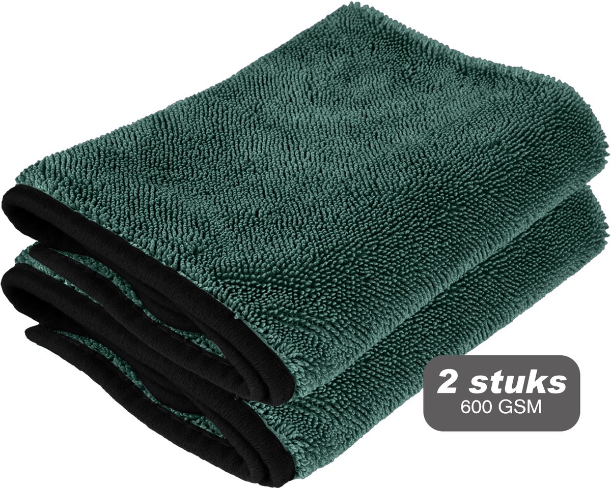 Liviahome 2 stuks-Hoge kwaliteit- Droogdoek-herbruikbare microvezel schoonmaakdoeken - Absorbeert tot 800 ml water- Sneldrogende doeken streeploos en kalkvrij - Multifunctionele microvezeldoek voor het schoonmaken van badkamer, auto en spiegels-60×40