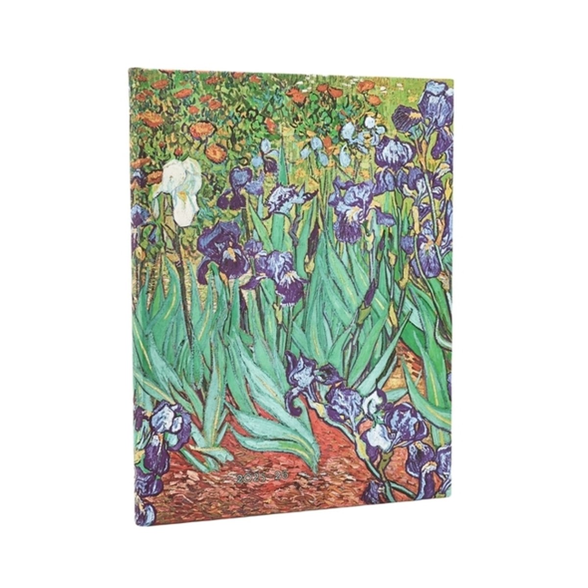 2026 Van Gogh's Irises Ultra 18-month Vertical Hardcover Flexi Dayplanner 2025-2026 (elastic Band Closure)