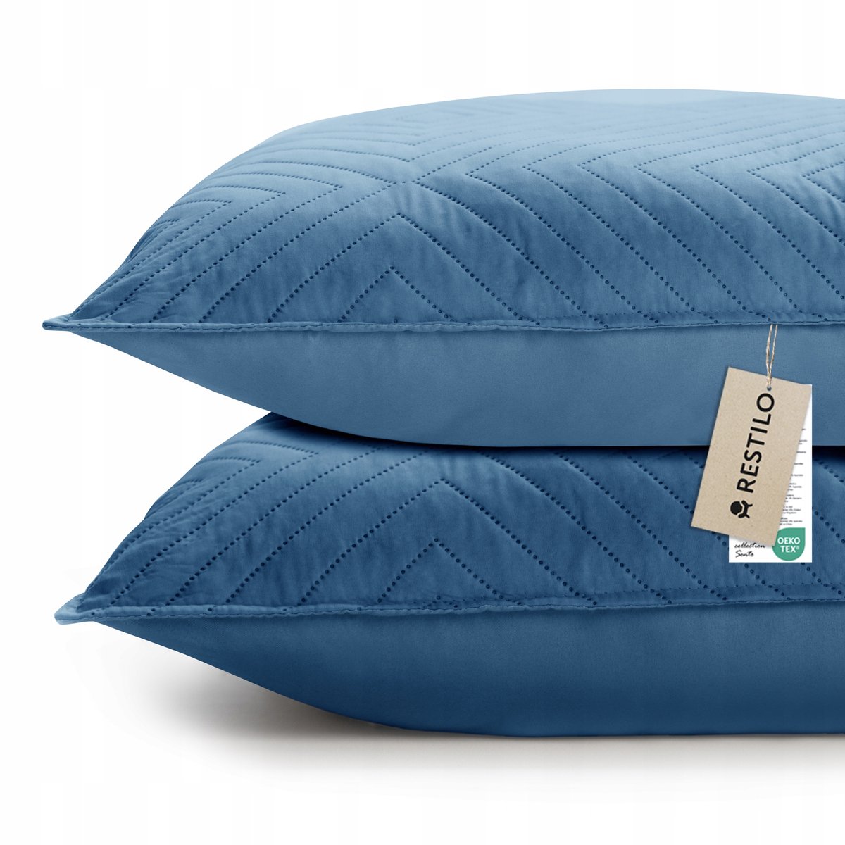 RESTILO Decoratieve Kussensloop Set van 2, 50x70 cm, Blauw