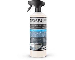 Textile Protector PRO - Impregneerspray Meubelstof, Bank, Tent, Bootkap, Cabrio, Schoenen, Sneakers - Crep Protect - Waterafstotende Spray Textiel, Tuinkussens, Kleding, Jas waterdicht maken - 100% Waterdicht Impregneren - Texseal Pro 1L (6m2)