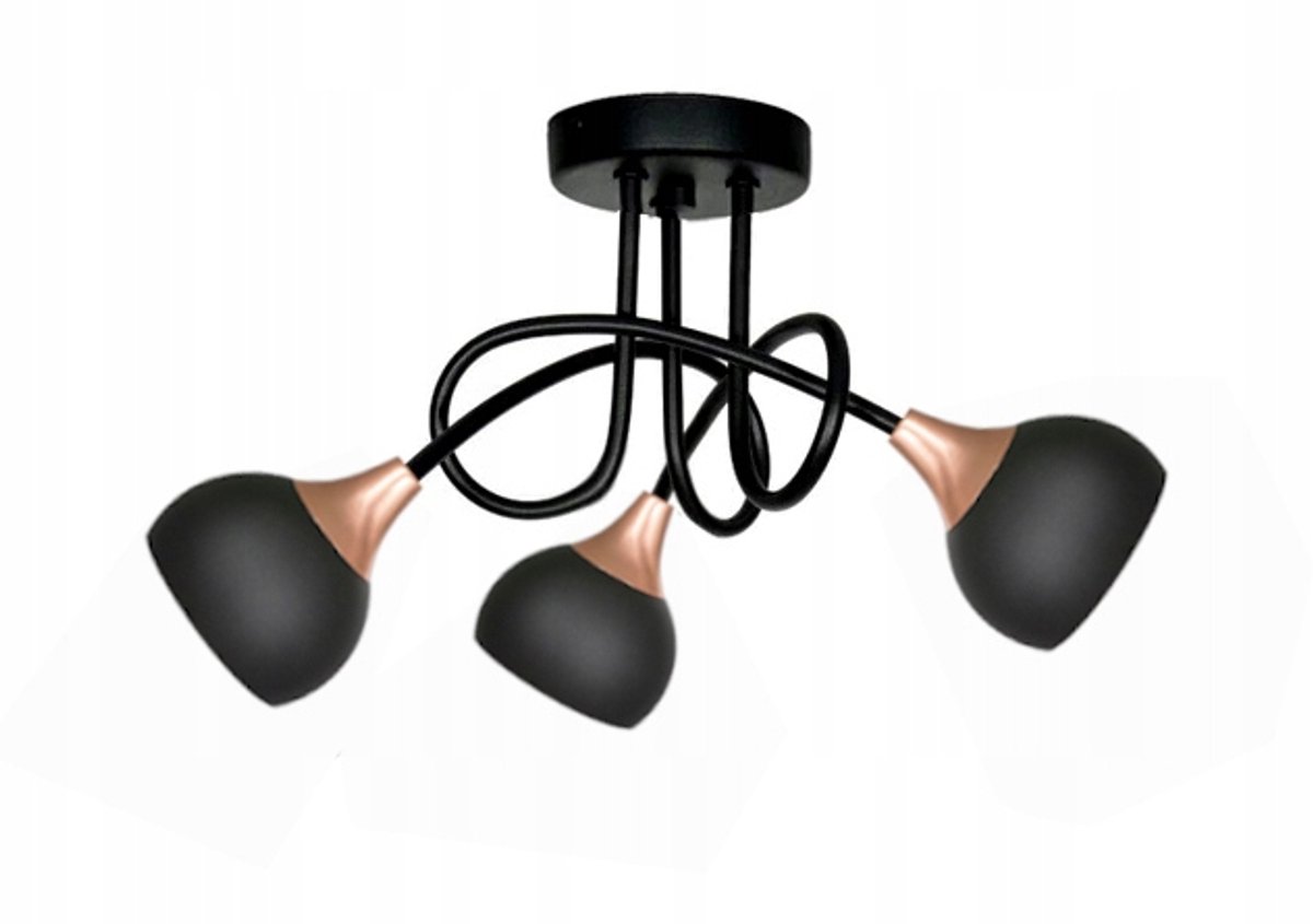 Moderne hanglamp PRETTY 208 - Zwart metaal, E27, 3x60W