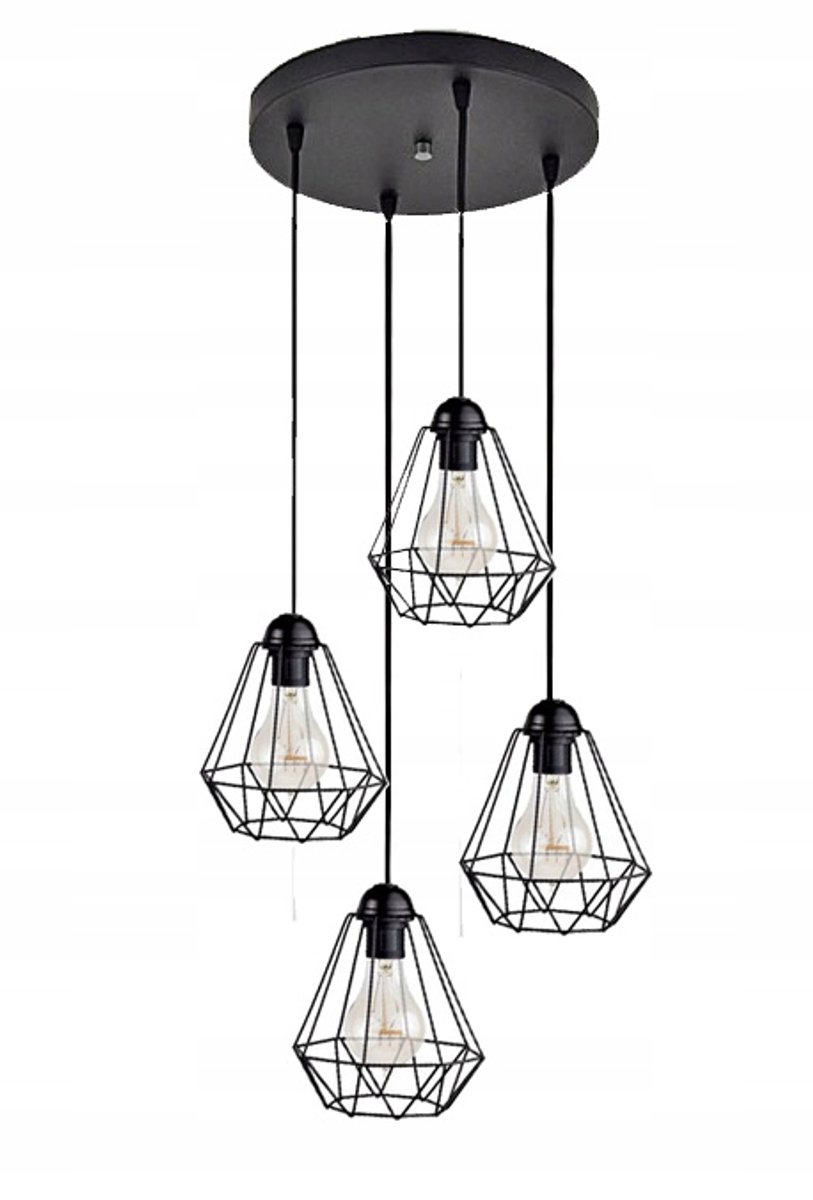 Draadlamp Hanglamp Zwart E27 - Modern Design
