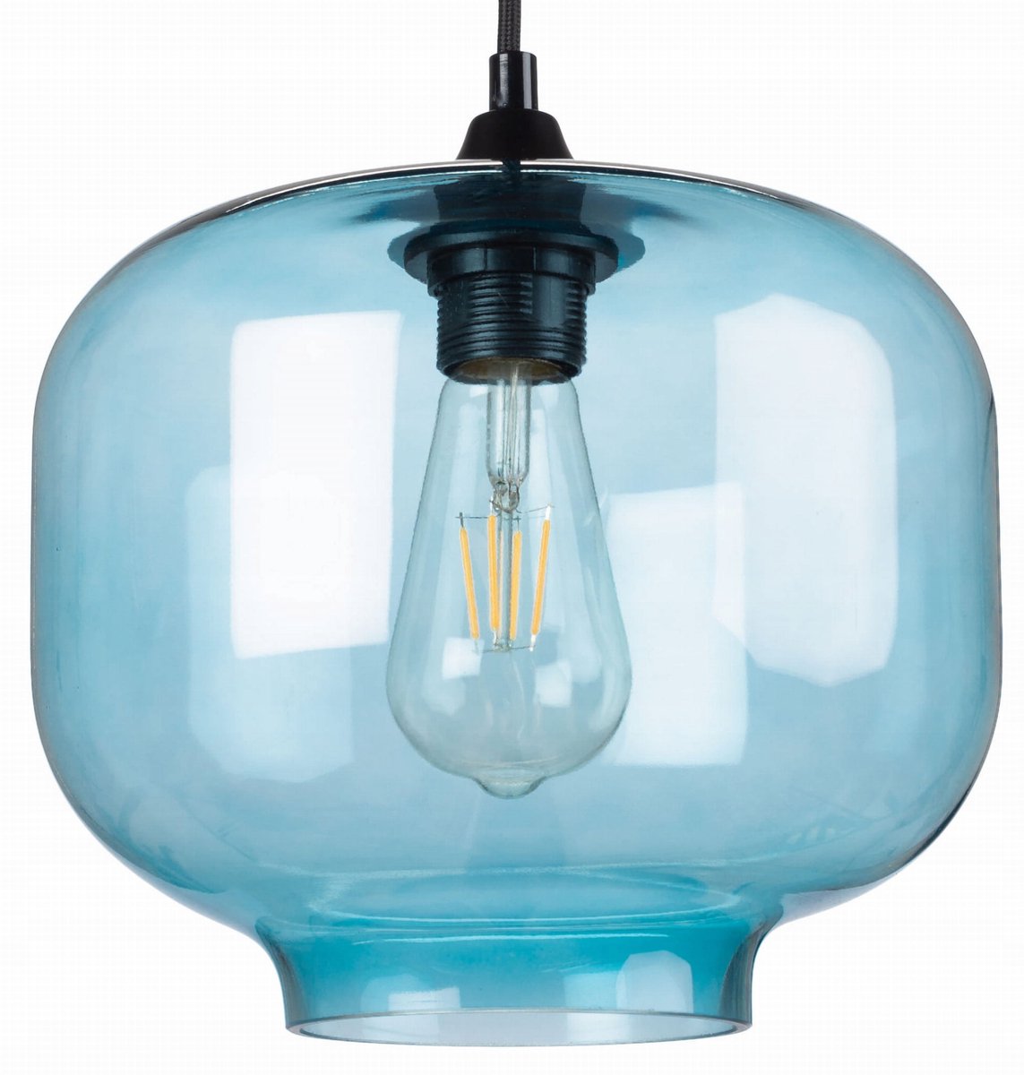 Cairo 2 Blauwe Glazen Hanglamp - Modern & Stijlvol