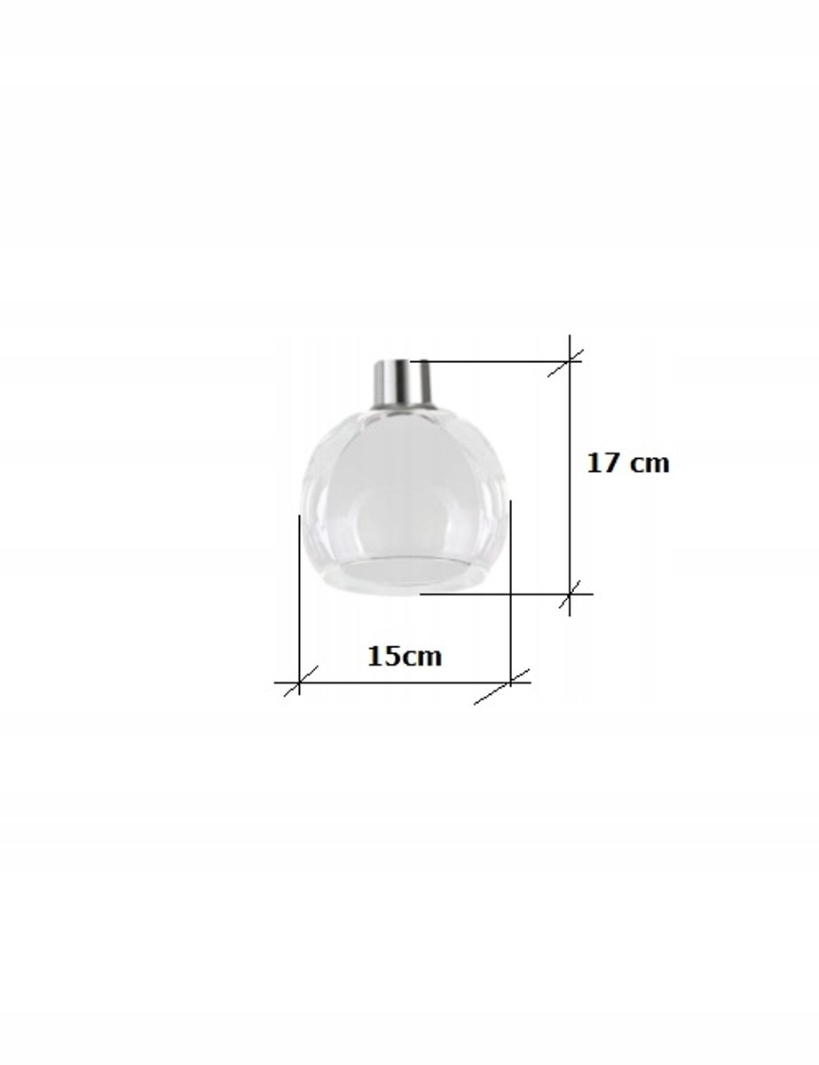 Kinkiets Wandlamp Duo 7-203 LED Zwart Metaal Glas E27