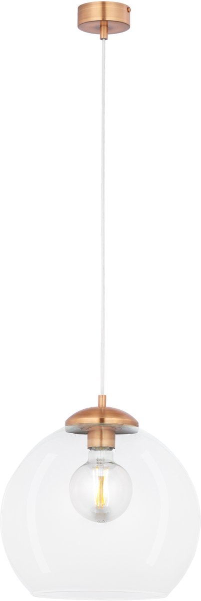 ASTI Hanglamp Koper Glas Transparant E27 Modern