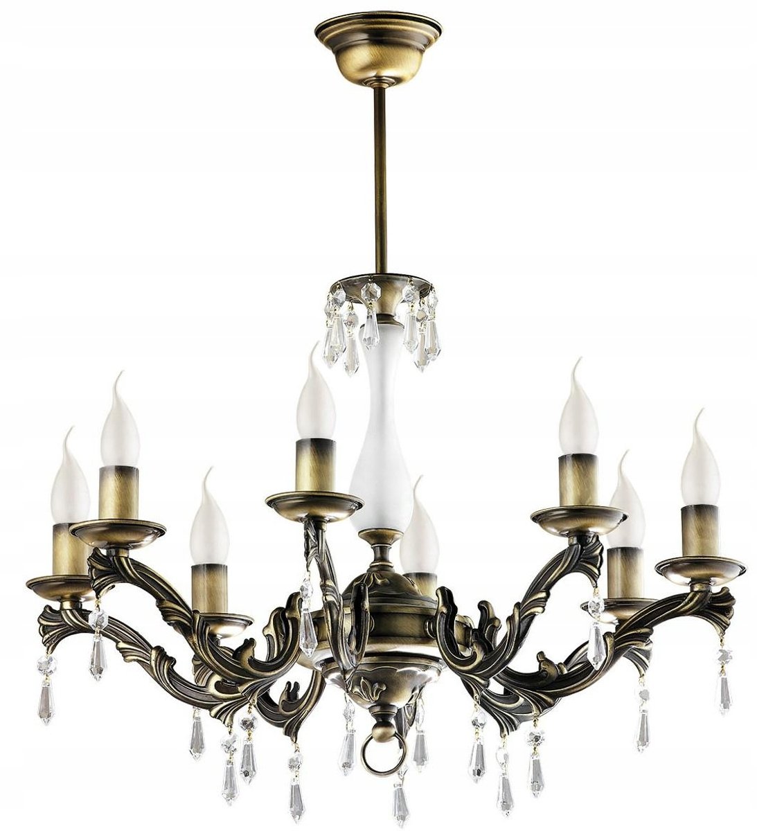Markiza Plafondlamp Goud Patina 8xE14 - Stijlvolle Verlichting voor Woonkamer