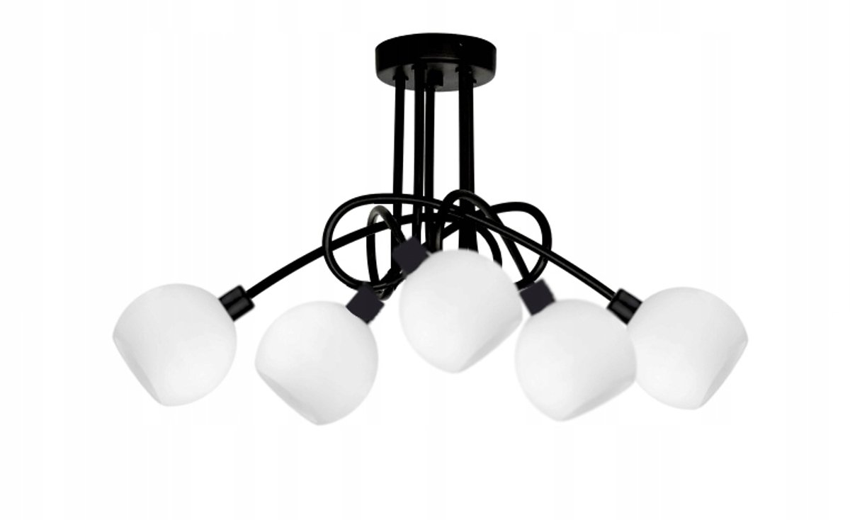 DORRA Hanglamp Zwart Metale E27 5x60W wordt de Woonkamer