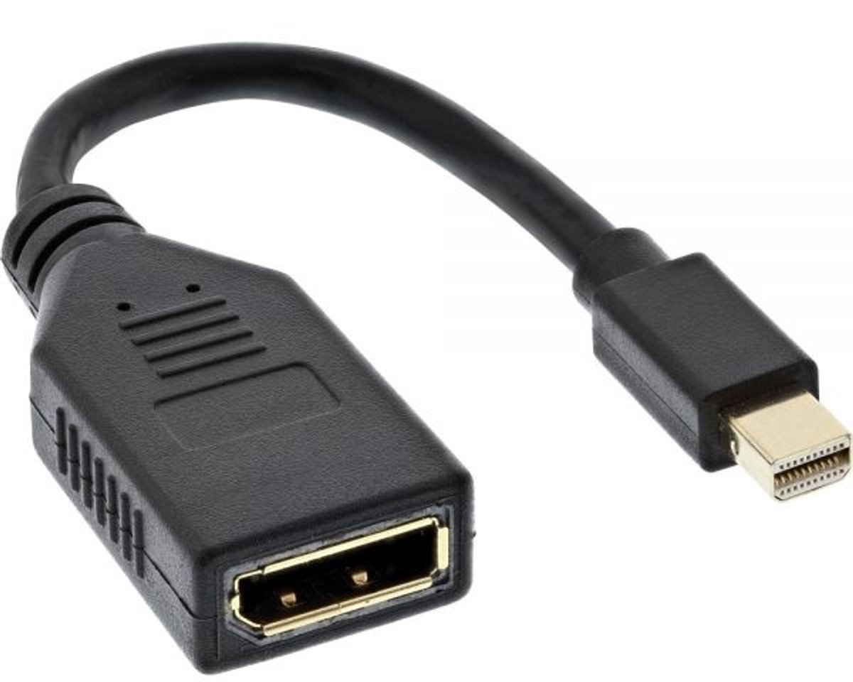 Mini DisplayPort - DisplayPort adapter - versie 1.2 (4K 60 Hz) / zwart - 0,15 meter