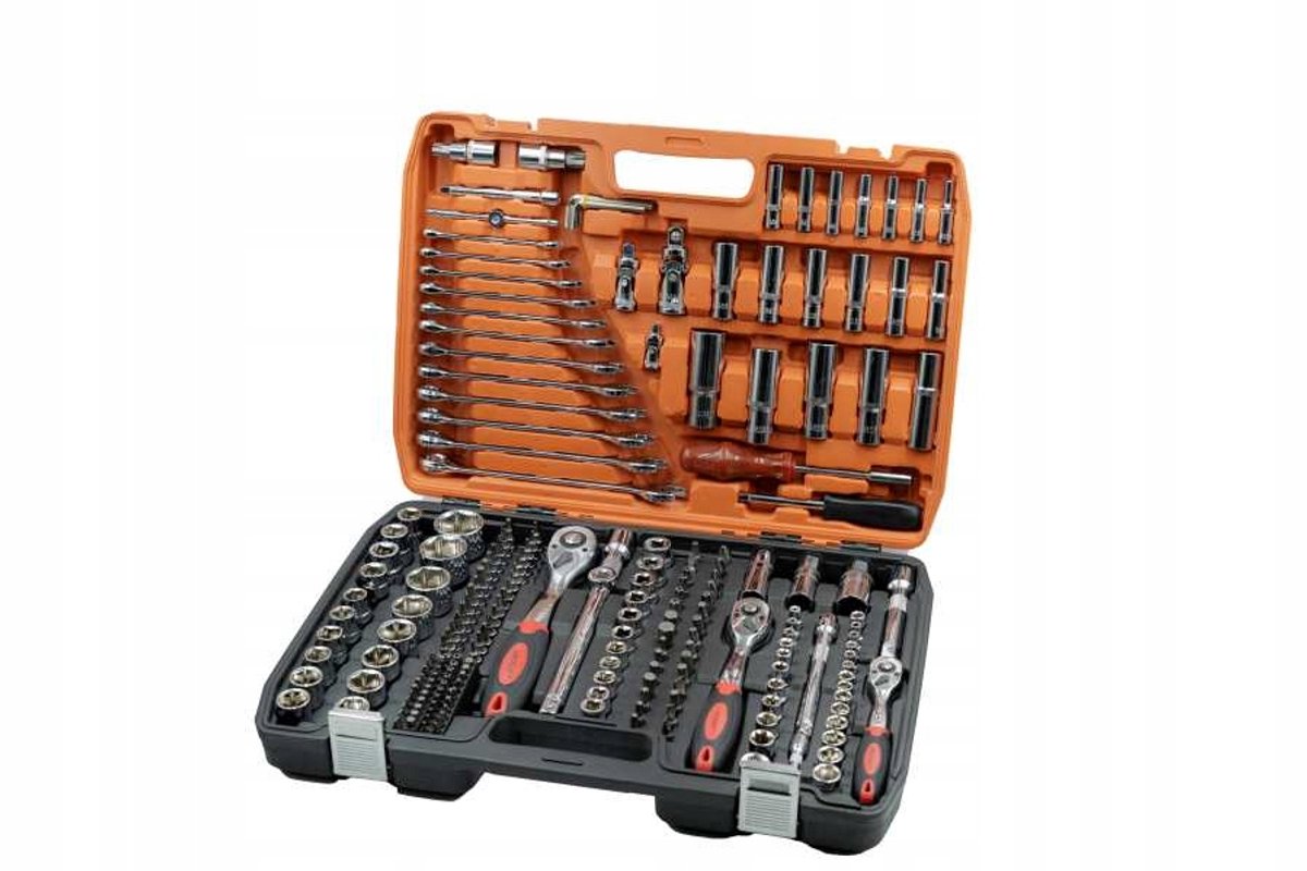 216-delige doppenset 1/4" 3/8" 1/2" CrV Staal