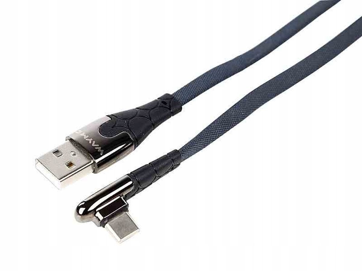 WAYME Microvezel Laadkabel 100cm USB-C Hoek 30W