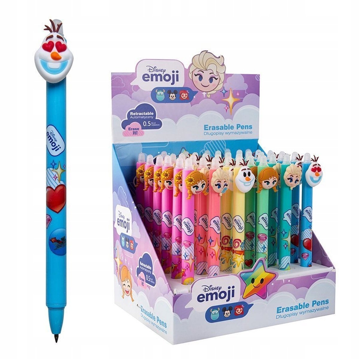 Colorino Olaf Frozen Uitwisbare Pen Blauw 0,5mm