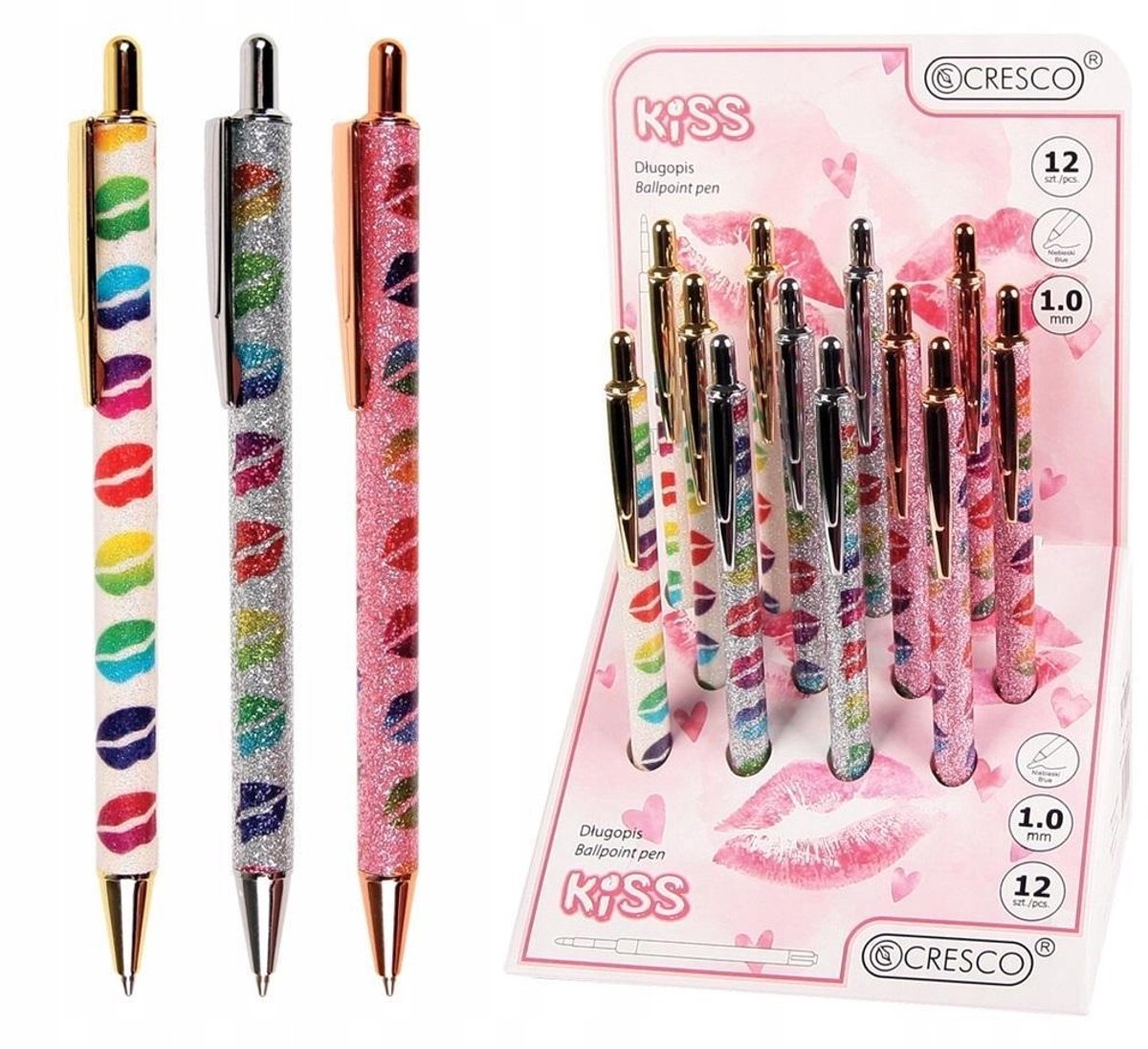 Cresco KISS Automatische Pen (12 Stuks) - Blauwe Inkt