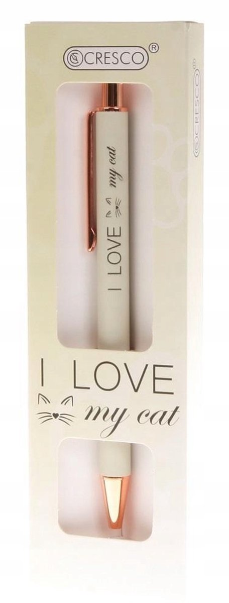 Cresco "I Love My Cat" Pen in Gift Box - Roze Goud