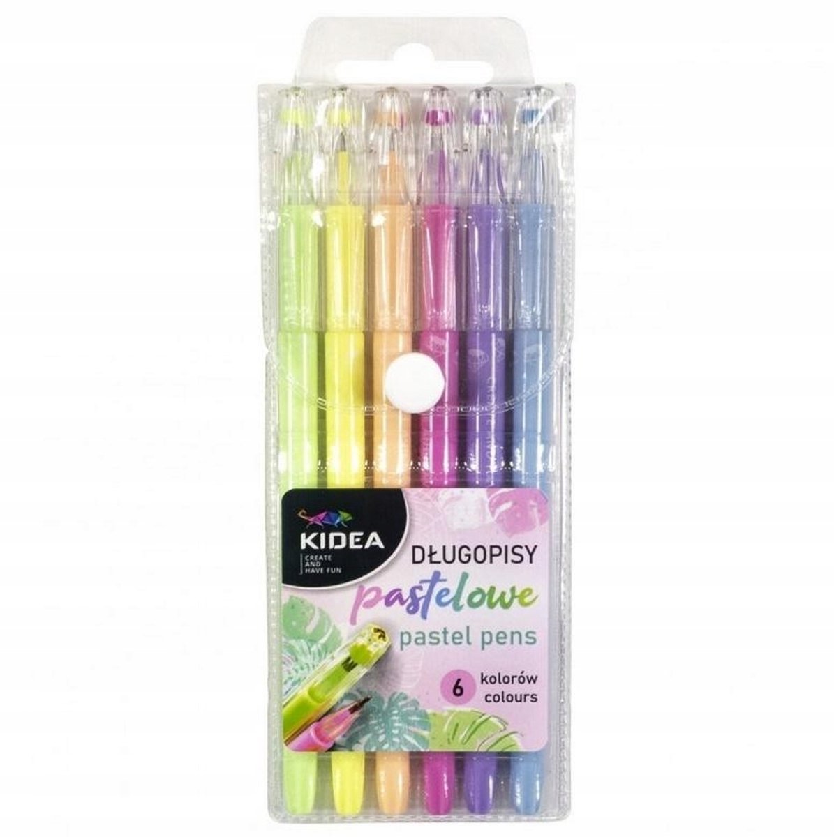 Kidea Pastel Pennen - 6 Kleuren, Kristallen Punt, Vloeiend Schrijven