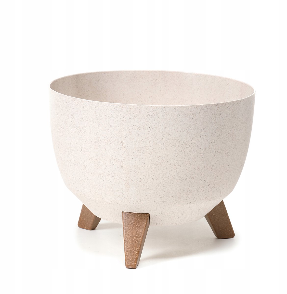 Roma Eco Plantenbak Ø 24cm H20cm Beige Mat met Inzetstuk