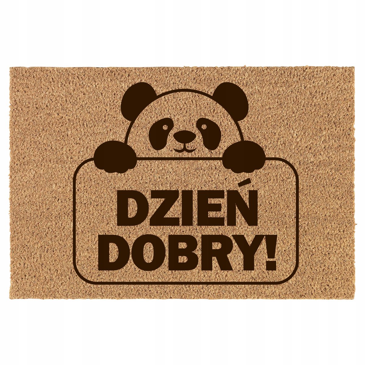 Deurmat Panda "Goedendag" - Kokos & Antislip - 60x40cm