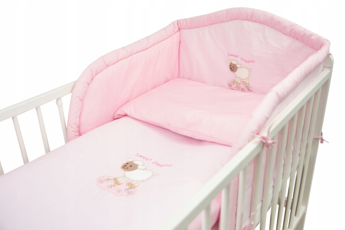 Kinderbeddengoed 3-delig 120x90cm, Katoen, Schaapje