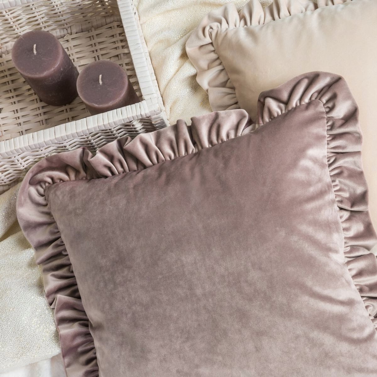Eurofirany VELVET Decoratieve kussenhoes 45x45cm - Elegant Rood