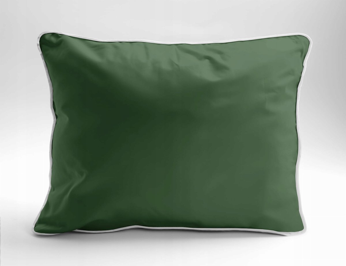Decoratieve Kussensloop Mako Katoen Satijn 50x60cm Groen Premium