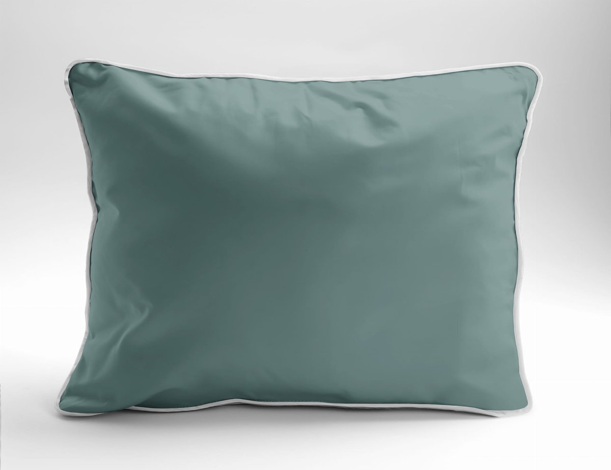 Mako satijn kussensloop 50x60cm - Mintgroen - Premium Katoen