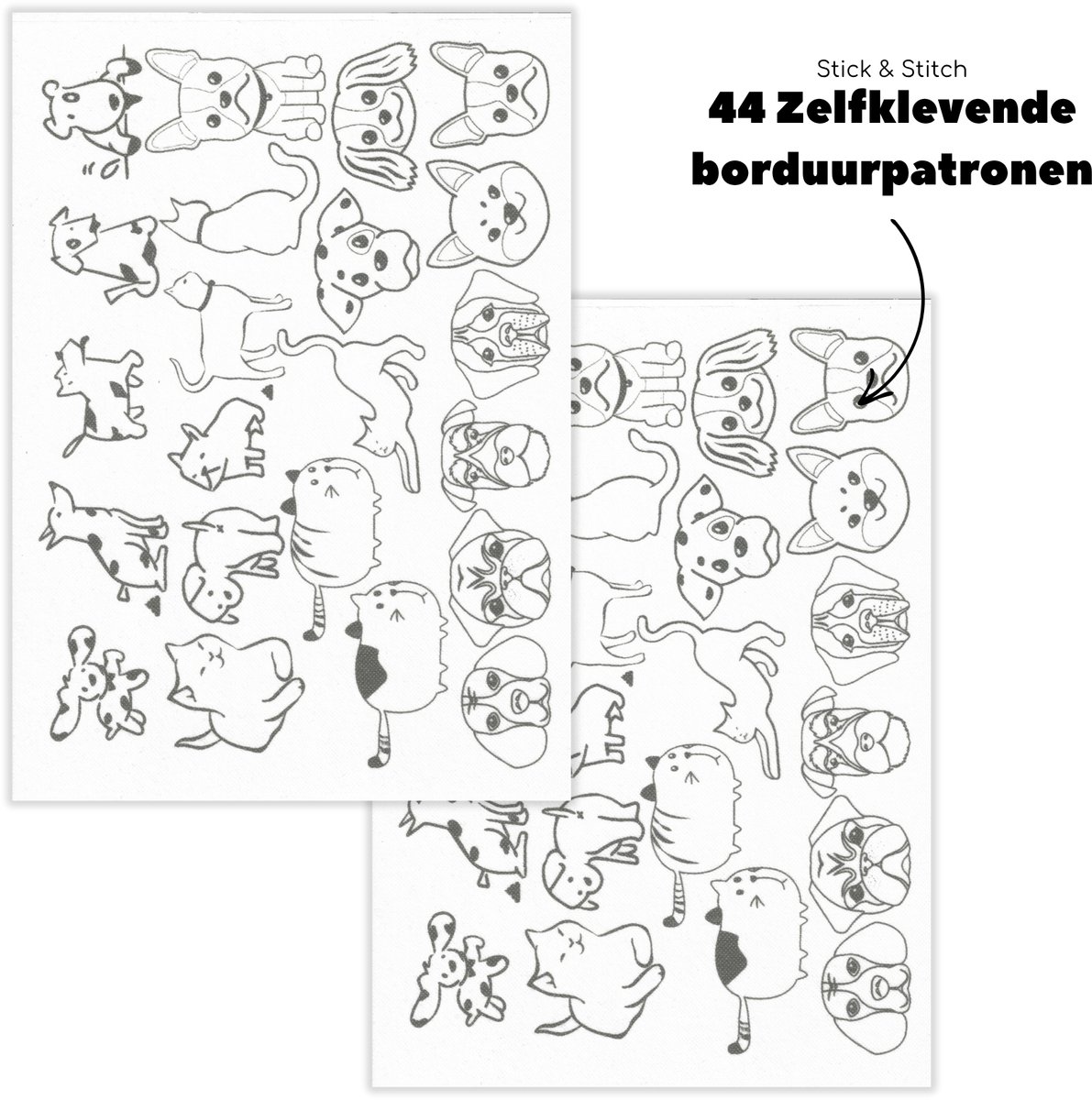 Crafsly Oplosbare borduurpatronen - Stick 'N Stitch voor kleding en textiel