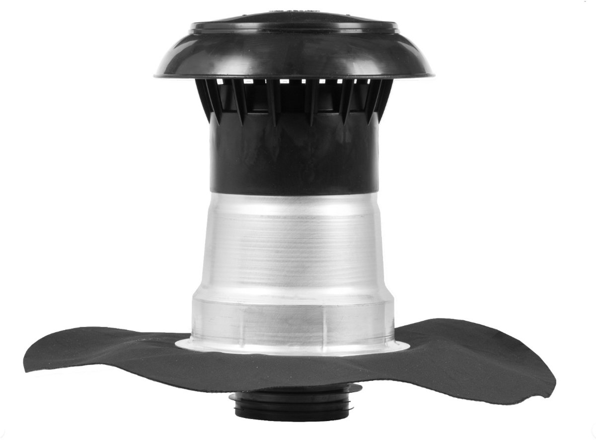 Dakvoordeelshop Anjo Ventilatie dakdoorvoer met zelfklevend EPDM - 90–100 mm - Met Kap