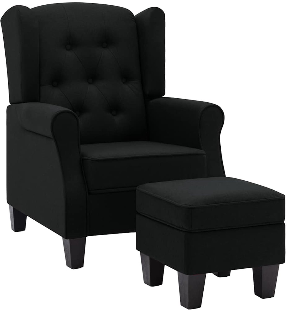 GranMaison Fauteuil - Relaxzetel - Relaxstoel - Relaxfauteuil - Stoel - Met armleuning - Voor één Persoon - Zwart
