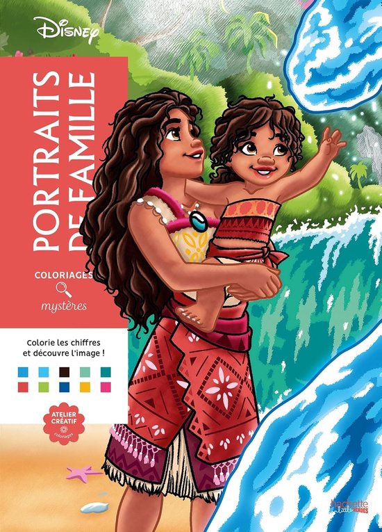 Atelier Créatif Disney Coloriages mystères COLORIAGES MYSTERES DISNEY - PORTRAITS DE FAMILLE - Hachette - Kleuren op nummer kleurboek voor volwassenen