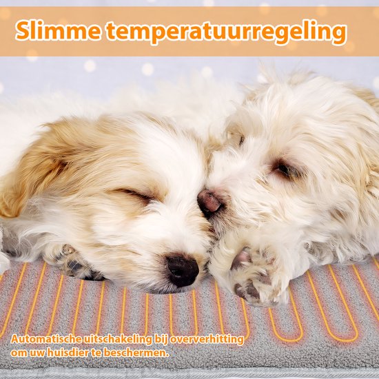 Tapis chauffant pour animaux WARMFAY L70 - Imperméable et réglable - Pour Chats et Chiens de taille moyenne (45x70cm)