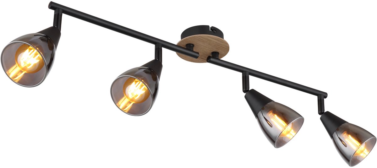 Opbouwspots MUBBY 4-lichts Bruin E14