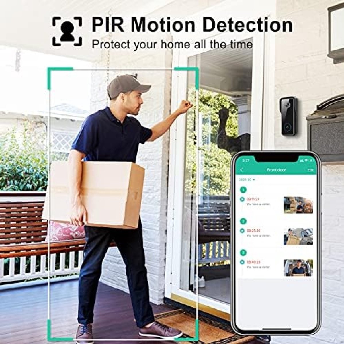 Shenzhen JPC Draadloze Videodeurbel met 2K HD Camera - afbeelding 3