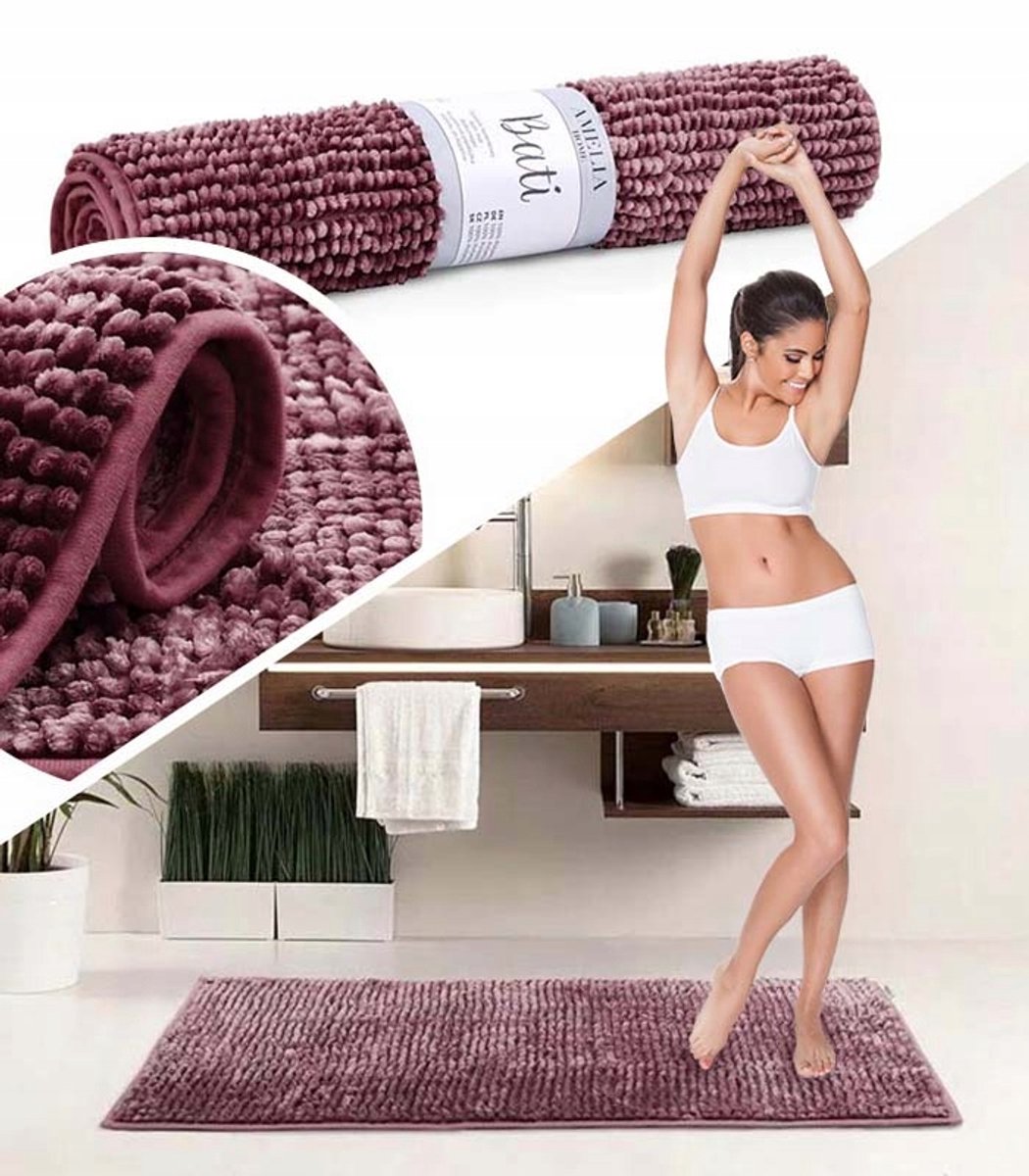 Zachte Antislip Badmat 50x70 cm - Absorberend & Decoratief