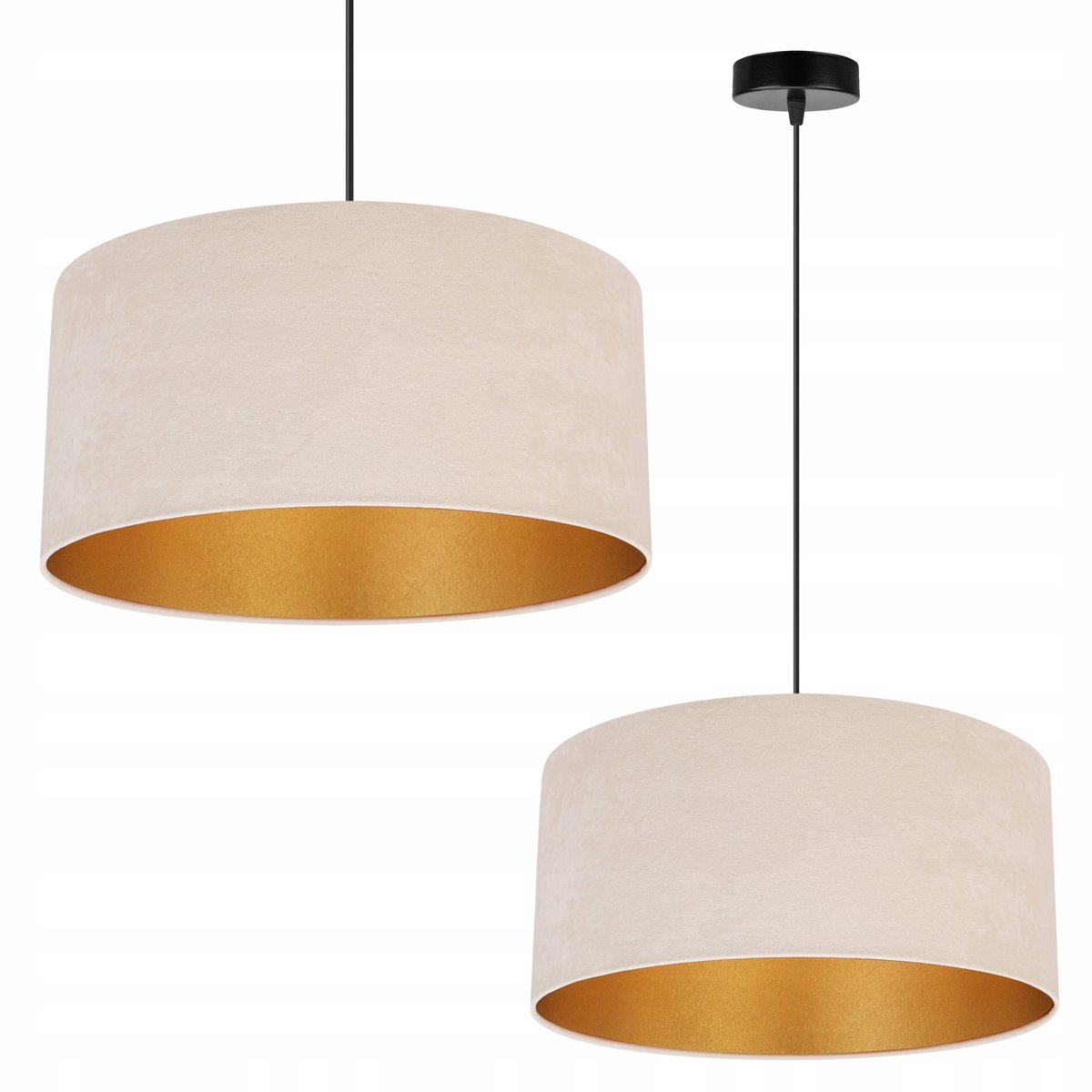 Hanglamp Mediolan Beige/Goud - Stijlvolle Glamour Verlichting