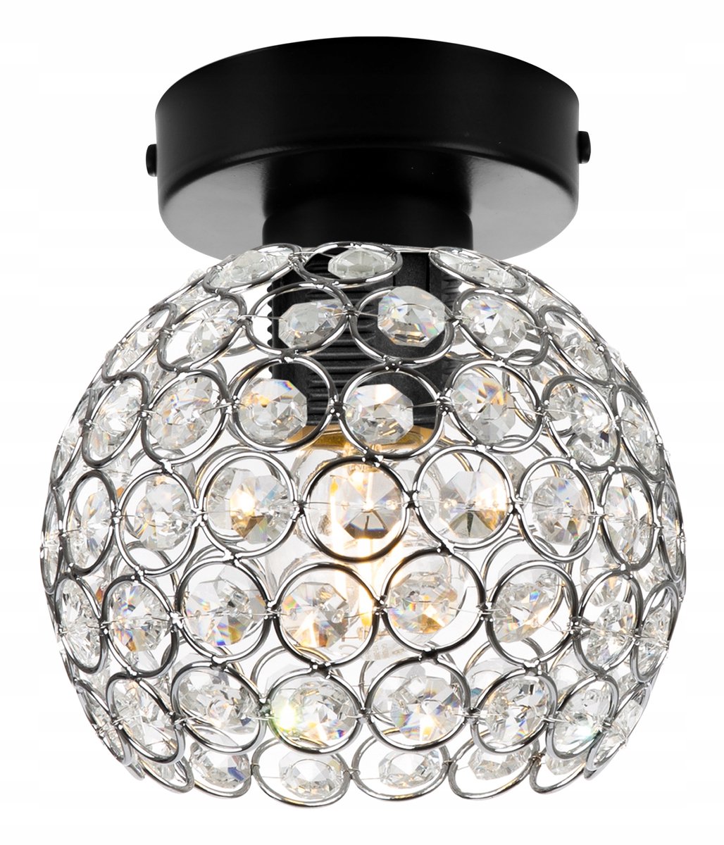 Glamour Plafondlamp Kristal Chroom E27