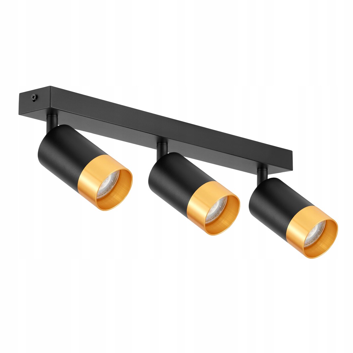 LED Plafondlamp Spot GU10 Zwart Koper 3-lichts